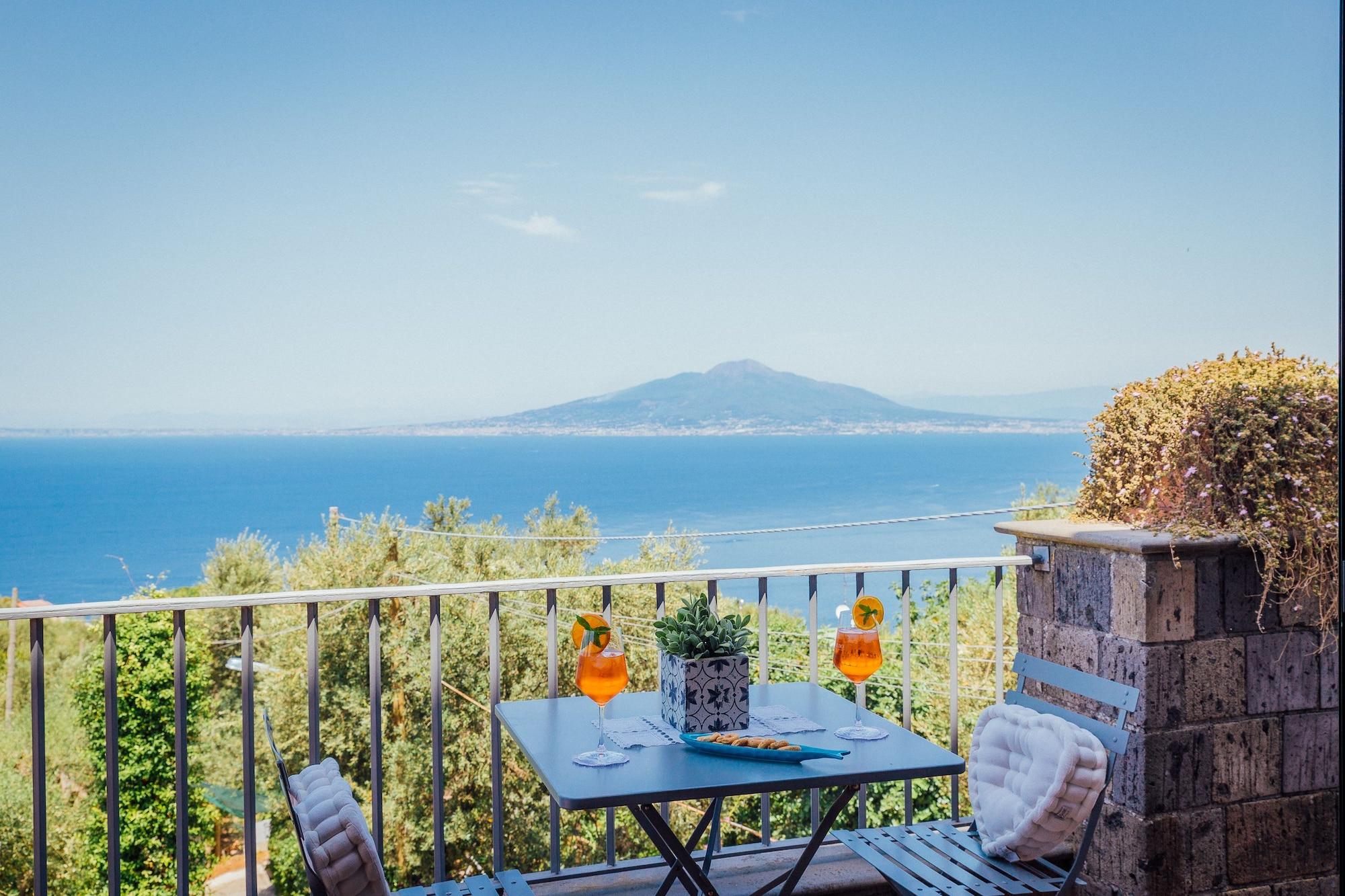 Villa Carolina Sorrento Private Heated Pool And Sea View 外观 照片