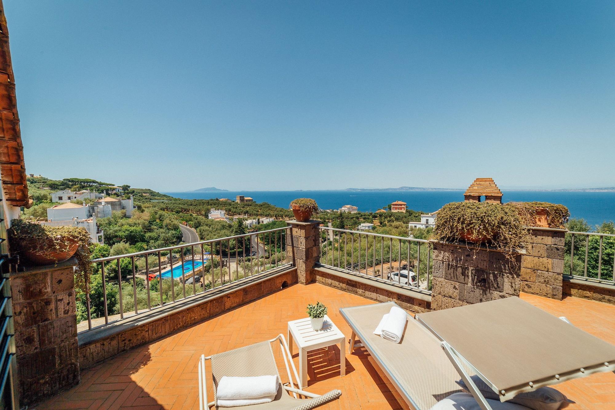 Villa Carolina Sorrento Private Heated Pool And Sea View 外观 照片